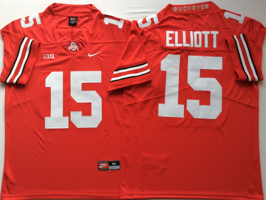 NCAA Men Ohio State Buckeyes Red #15 ELLIOTT